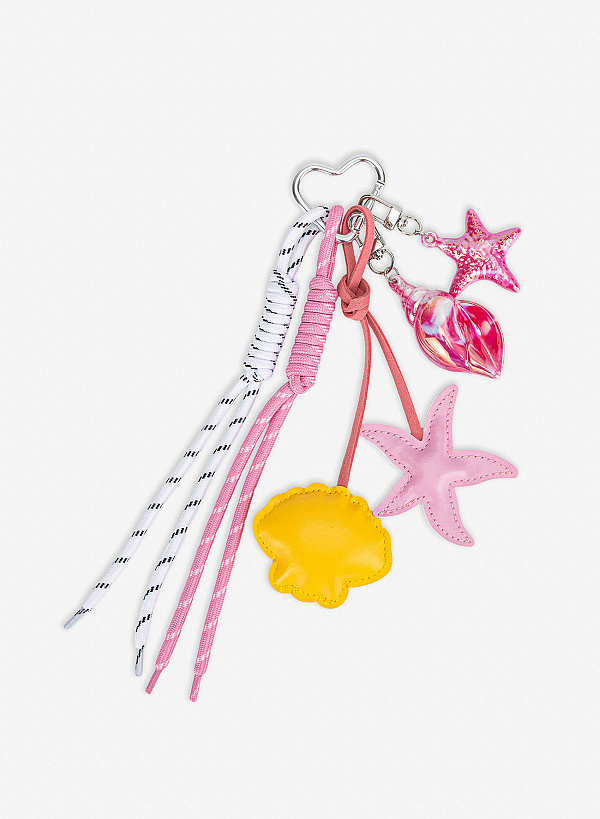 Charm dây hoạ tiết phối sao biển - BCH 0002 - Màu hồng - VASCARA
