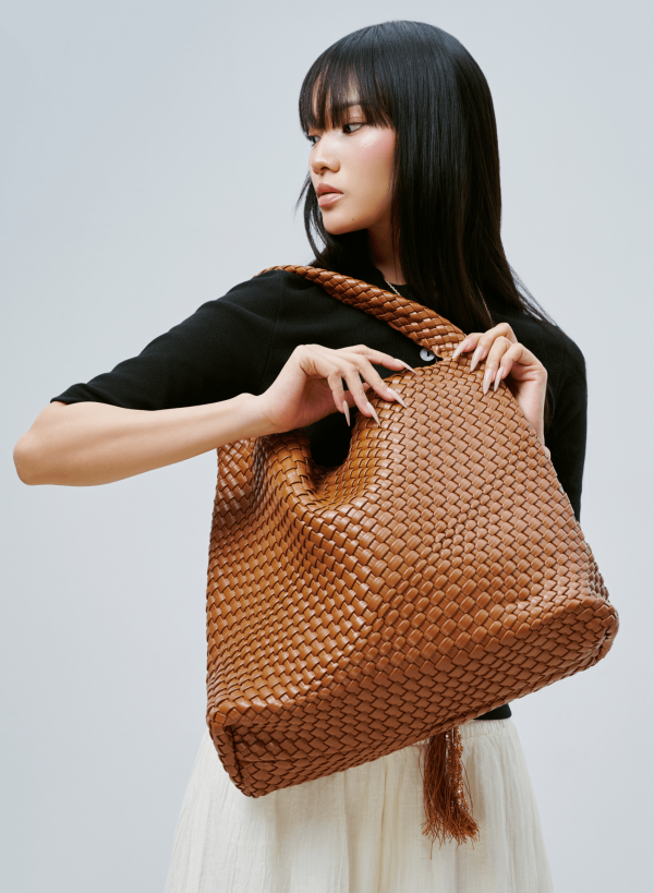 Túi đan dây đeo vai LOOM HOBO BAG - SHO 0006 - Màu nâu - VASCARA