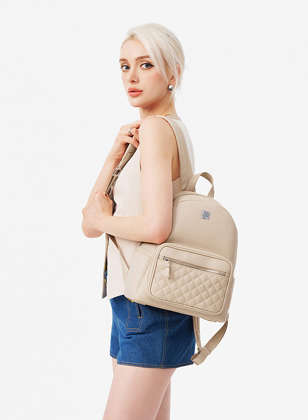 Balo casual phối họa tiết chần bông