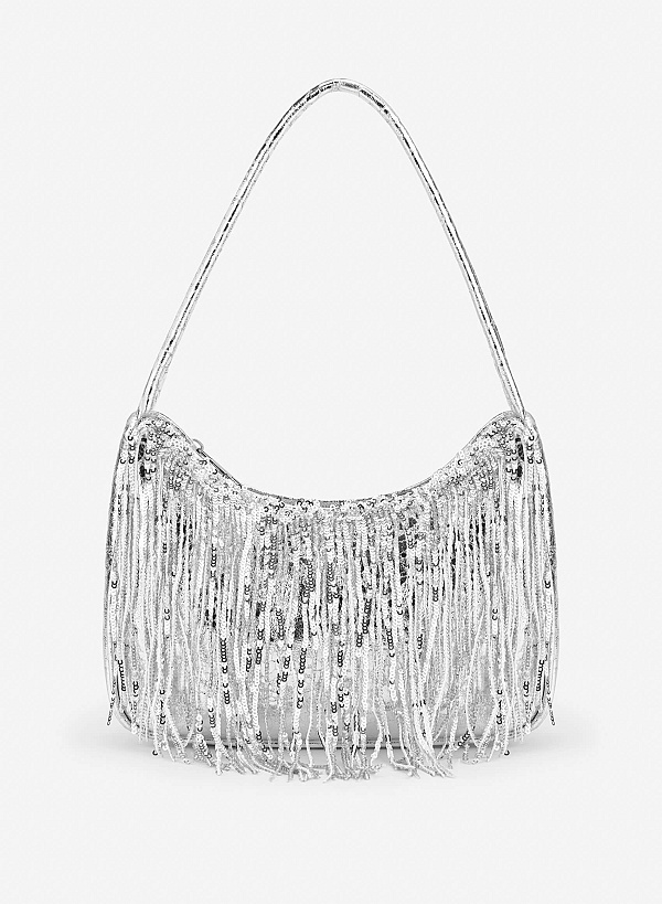 Túi đeo vai ánh kim sequin a sparkle