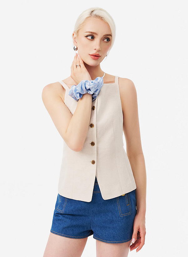 Cột tóc scrunchie - HSS 0002 - Màu xanh dương - VASCARA