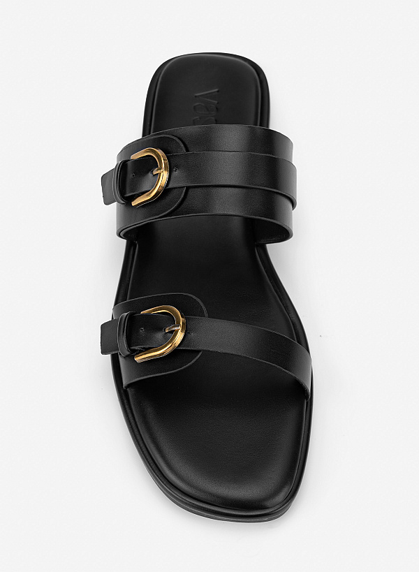 Dép 2 quai phối trang trí buckle