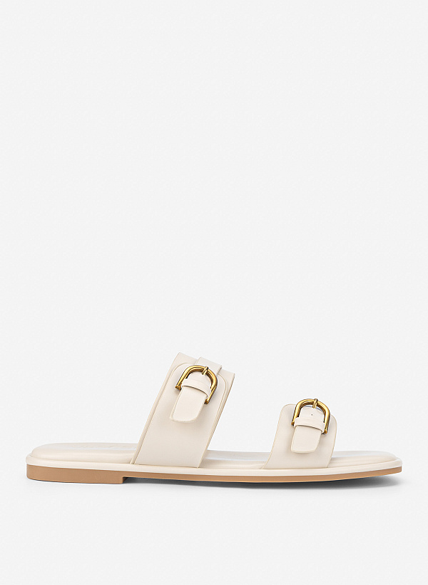 Dép 2 quai phối trang trí buckle