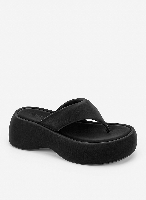 Dép chunky flatform thời thượng - GXG 0064 - Màu đen - VASCARA