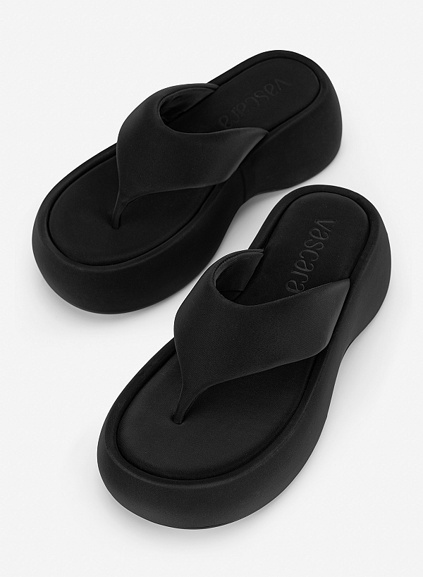 Dép chunky flatform thời thượng - GXG 0064 - Màu đen - VASCARA
