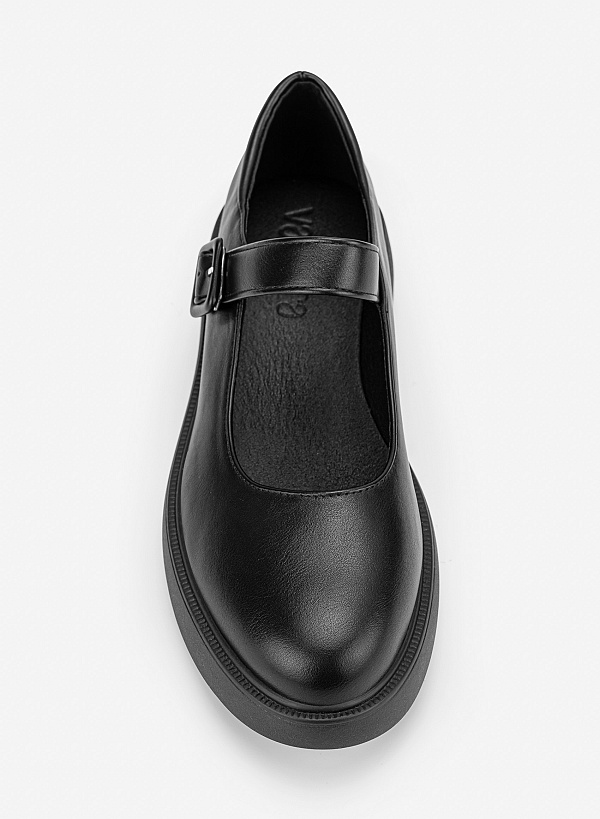 Giày flatform mary janes nâng dáng - BMN 0788 - Màu đen - VASCARA