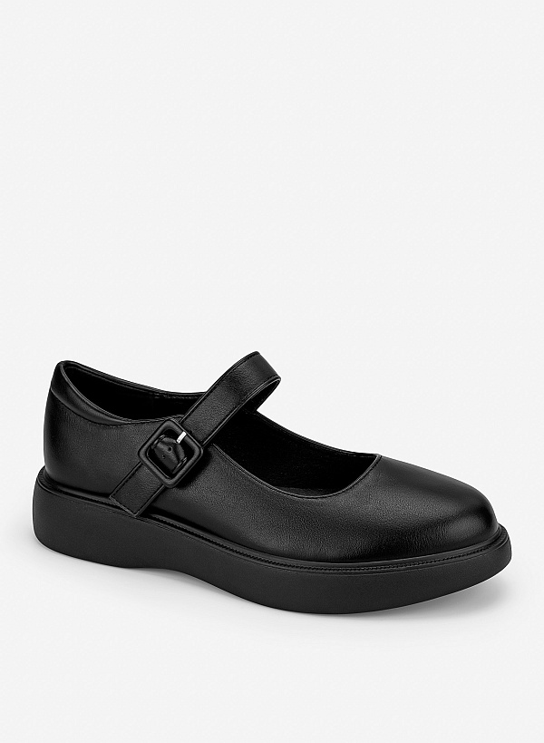 Giày flatform mary janes nâng dáng - BMN 0788 - Màu đen - VASCARA