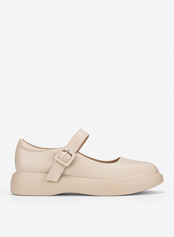 Giày flatform mary janes nâng dáng