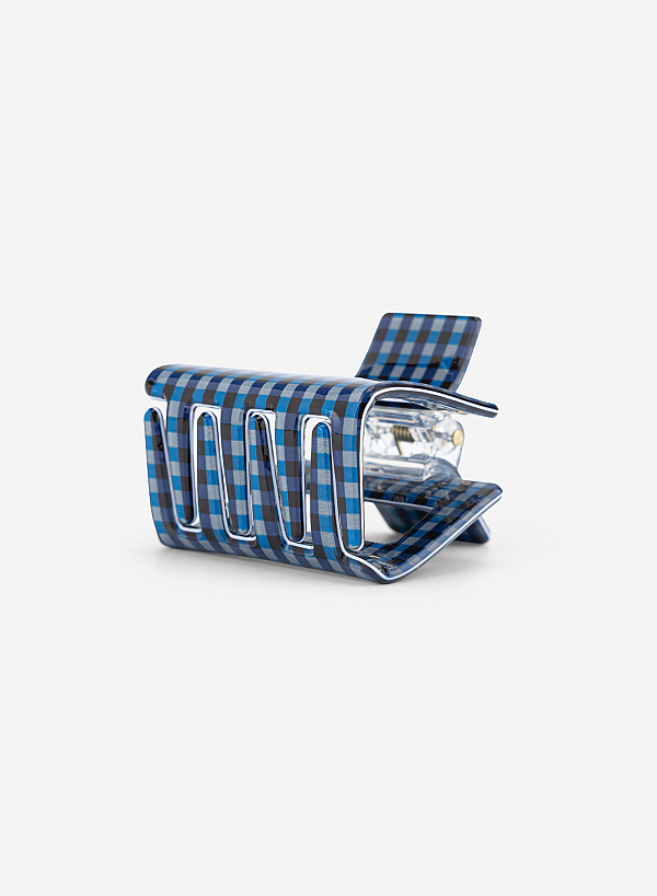 Kẹp tóc phối họa tiết kẻ sọc - HFH 0005 - Màu xanh dương - VASCARA