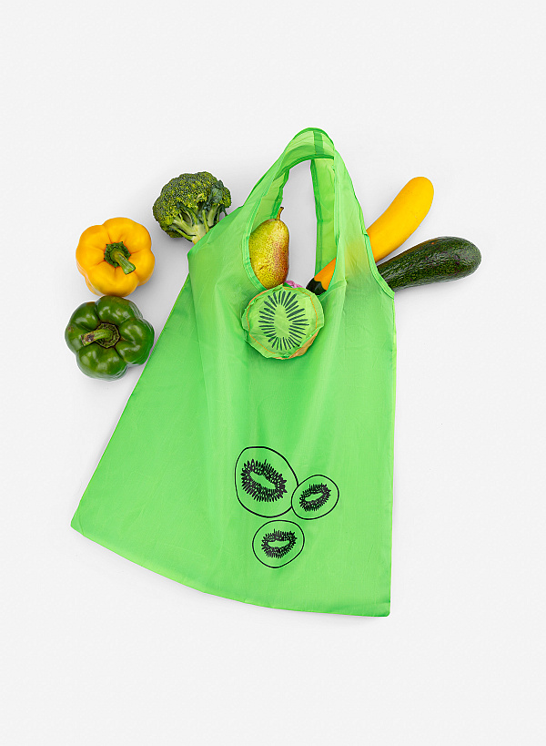 Túi đa năng fold & go - họa tiết kiwi - TFT 0003 - Màu xanh - VASCARA