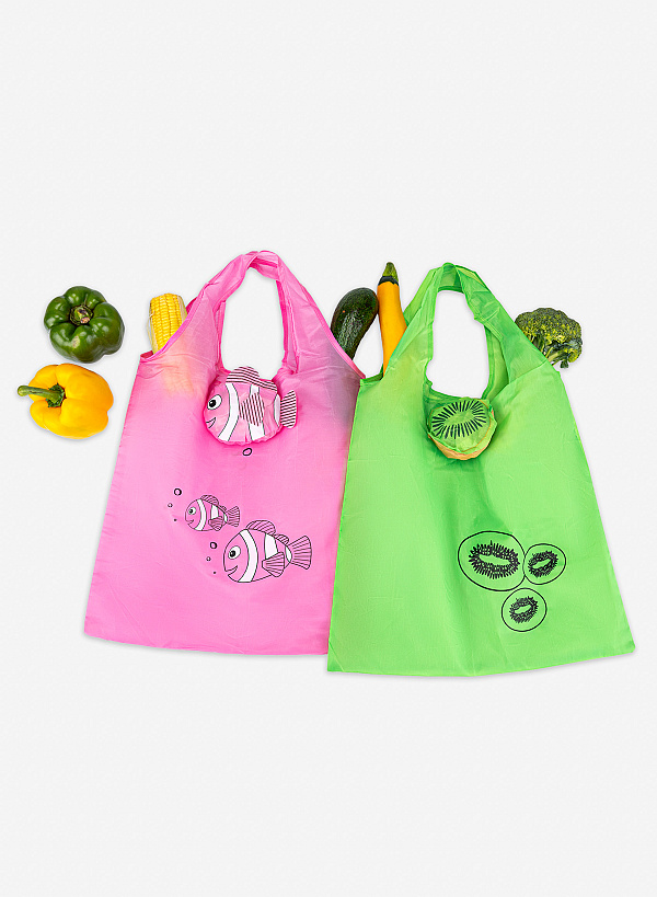 Túi đa năng fold & go - họa tiết kiwi - TFT 0003 - Màu xanh - VASCARA