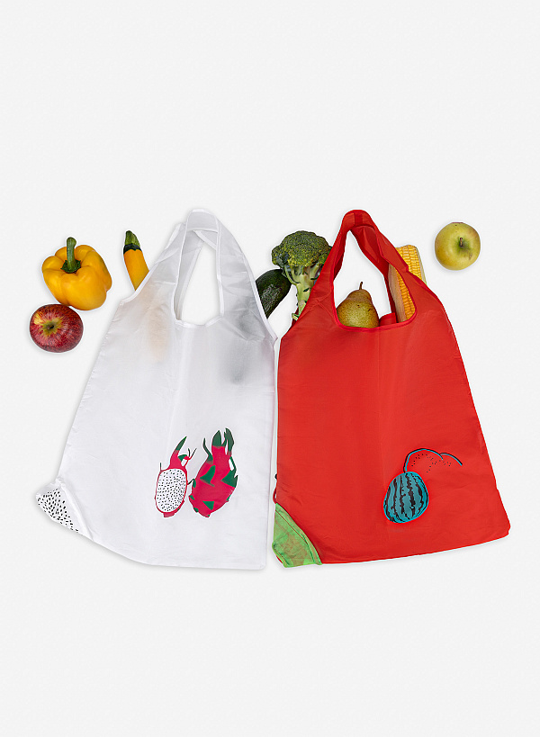 Túi đa năng fold & go - họa tiết thanh long - TFT 0001 - Màu trắng - VASCARA