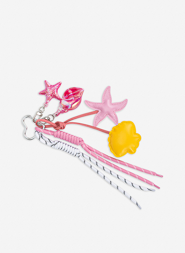 Charm dây hoạ tiết phối sao biển - BCH 0002 - Màu hồng - VASCARA
