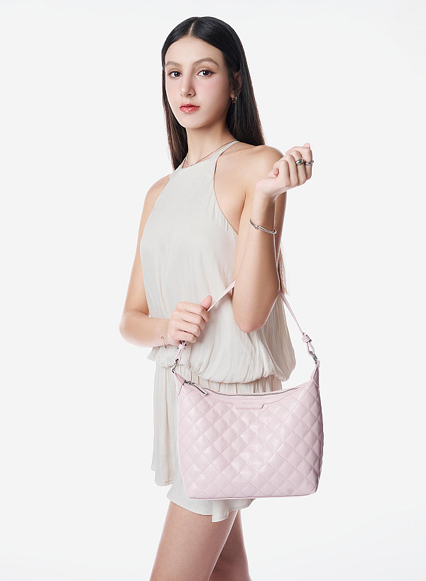 Túi đeo vai chần chỉ nổi khối