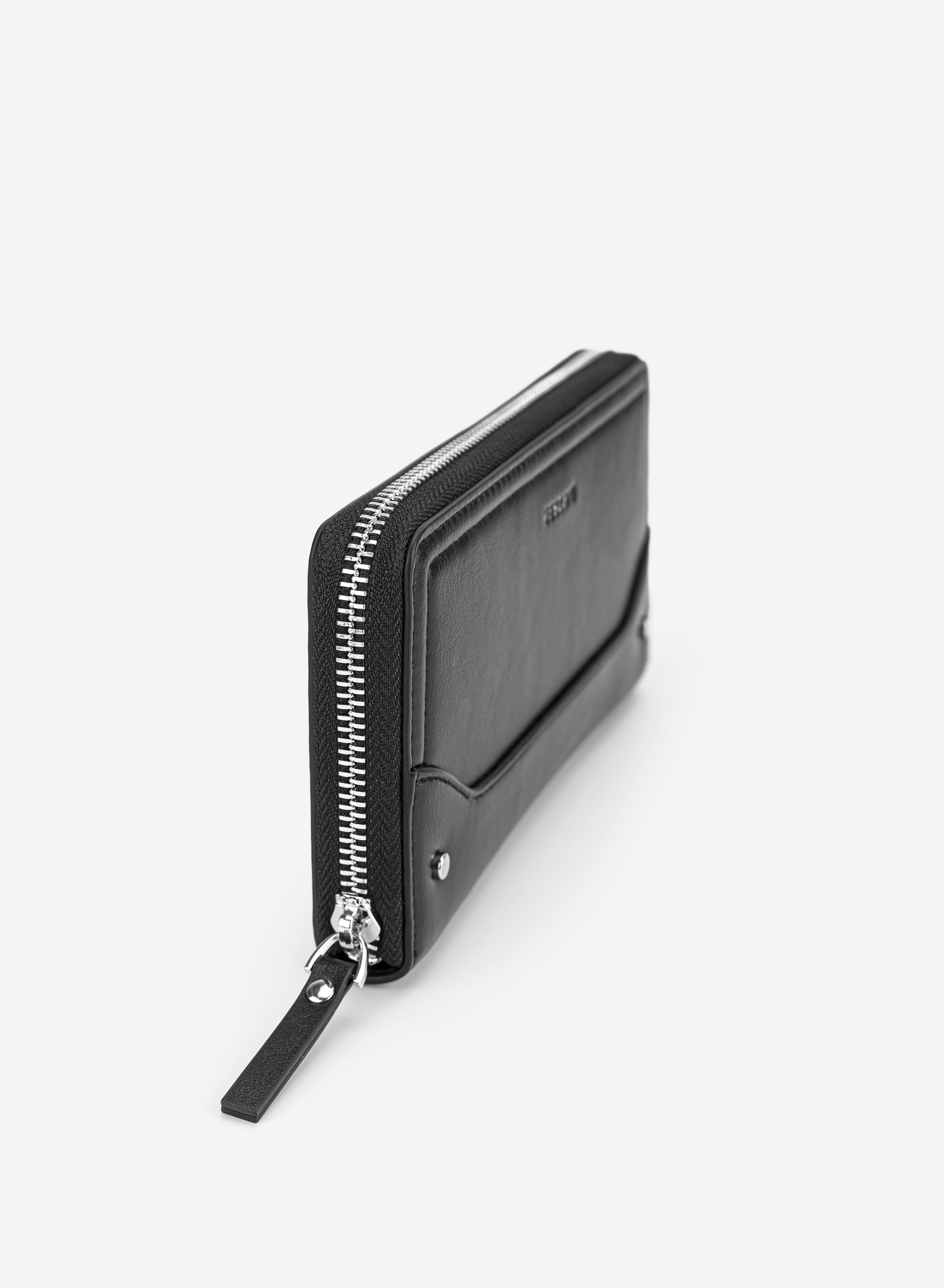 Ví cầm tay zip-around thanh lịch - WAL 0348 - Màu đen | Ví cầm tay