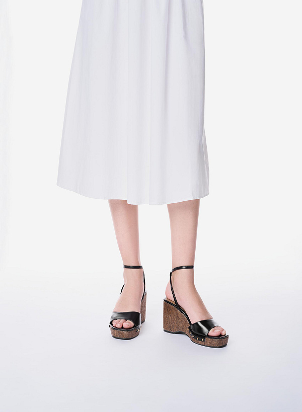 Giày sandals platform đế xuồng