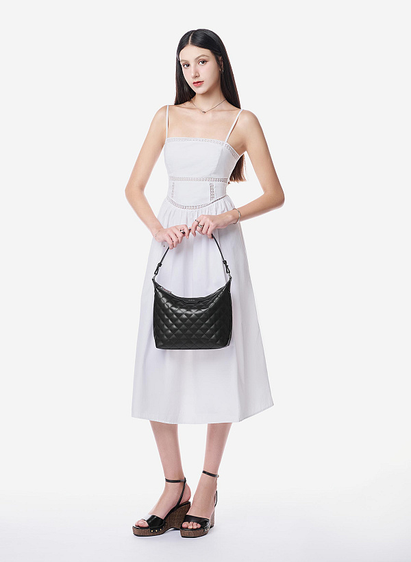 Giày sandals platform đế xuồng - SDX 0452 - Màu đen - VASCARA
