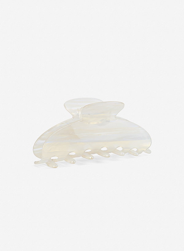 Kẹp tóc dáng cong ánh hologram - HFH 0002 - Màu kem - VASCARA