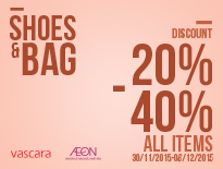 Vascara - Aeon Mall  - ưu đãi đến 40% tất cả sản phẩm.