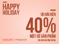 Vascara Parkson - Happy Holiday - Ưu đãi đến 40%