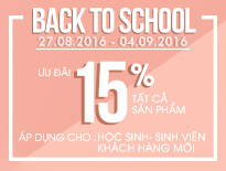 Vascara - Back To School - Ưu đãi 15% tất cả sản phẩm