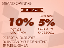 Grand Opening Vascara Gia Lai – Ưu đãi 10% tất cả sản phẩm & giảm thêm 5% khi check-in 