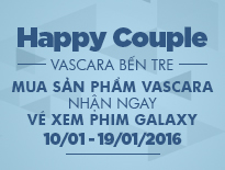 Happy Couple - Vascara Bến Tre - Mua sản phẩm Vascara tặng vé xem phim Galaxy