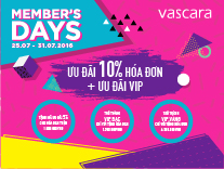 Ưu Đãi Đặc Biệt Dành Riêng Cho Vascara's Member