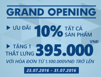 Vascara Vincom Đồng Khởi - Grand Opening - Ưu đãi 10% tất cả sản phẩm và tặng thắt lưng cao cấp