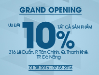 Grand Opening Vascara Đà Nẵng - Ưu đãi 10% tất cả sản phẩm