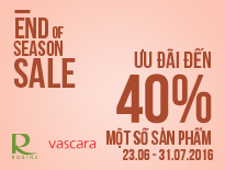 Vascara Robins - End Of Season Sale - Ưu đãi đến 40% một số sản phẩm