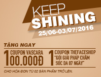 Vascara - Keep Shining - Tặng Coupon Cho Hóa Đơn 2 Sản Phẩm Trở lên