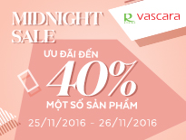 Vascara Robins –Midnight Sale -  Ưu đãi đến 40% một số sản phẩm