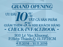 Grand Opening Vascara Lê Văn Khương – Ưu đãi 10% tất cả sản phẩm & giảm thêm 5% khi check-in Facebook