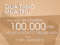 Vascara - Quà Tặng Mùa Thu - Tặng Coupon 100,000Đ Cho Hóa Đơn Từ 745,000Đ