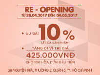 Re-Opening Vascara Nguyễn Trãi – Ưu đãi 10% tất cả sản phẩm + Tặng 01 ví trị giá 425.000đ
