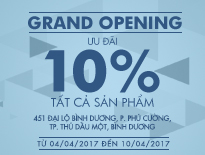 Grand Opening Vascara Bình Dương – Ưu đãi 10% tất cả sản phẩm