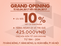 Grand Opening Vascara Hàng Bông – Ưu đãi 10% tất cả sản phẩm + Tặng 01 ví trị giá 425.000đ 