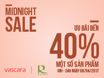 Vascara Robins – Midnight Sale – Ưu đãi từ 20% đến 40% một số sản phẩm