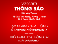 Thông báo tạm ngừng hoạt động Vascara 58 Đinh Tiên Hoàng