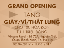Grand Opening – Vascara Vincom Royal City – Tặng Giày/Ví/Thắt lưng cho 100 hóa đơn đầu tiên