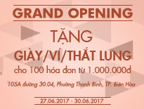 Grand Opening – Vascara Biên Hòa – Tặng Giày/Ví/Thắt Lưng cho 100 hóa đơn đầu tiên từ 1.000.000 đồng