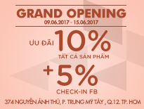 GRAND OPENING VASCARA NGUYỄN ẢNH THỦ - Ưu đãi 10% tất cả sản phẩm + 5% check-in