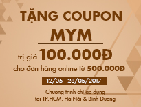 Vascara - Tặng coupon MYM cho đơn hàng online từ 500.000 đồng