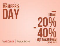 MEMBER’S DAY – TTTM PARKSON – ƯU ĐÃI ĐẾN 40% MỘT SỐ SẢN PHẨM