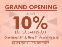 Grand Opening - Vascara Vincom Hạ Long – Ưu đãi 10% tất cả sản phẩm 