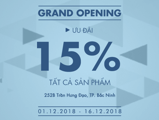 Grand Opening Vascara Bắc Ninh - Ưu đãi 15% tất cả sản phẩm