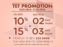 TET Promotion – Ưu đãi 10% - 15% cho hóa đơn từ 02 - 03 sản phẩm/ Tặng 01 ví đến 525.000Đ cho hóa đơn từ 2.000.000Đ áp dụng tại cửa hàng.