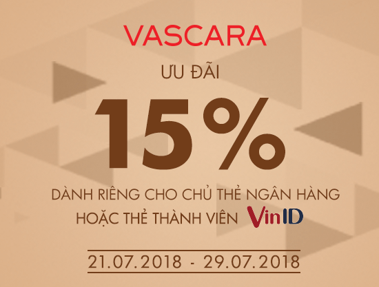 Nhận ngay ưu đãi 15% khi sử dụng thẻ ngân hàng hoặc thẻ thành viên VinID