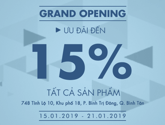 Grand Opening Vascara Tỉnh Lộ 10 – Ưu đãi 15% tất cả sản phẩm